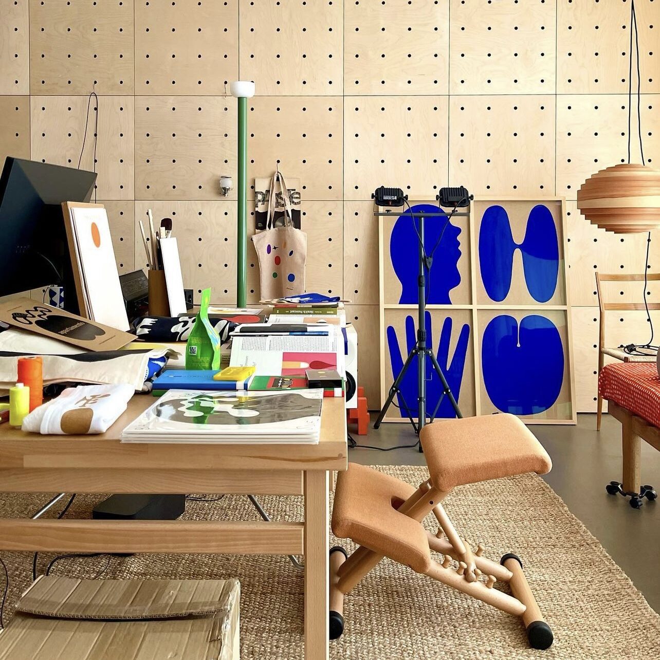 Inside Samuelsson's studio the Argon3S tucked behind his desk to the left